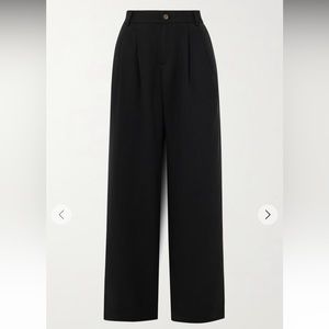 Reformation Mason Tencel Lyocell wide-leg black pant